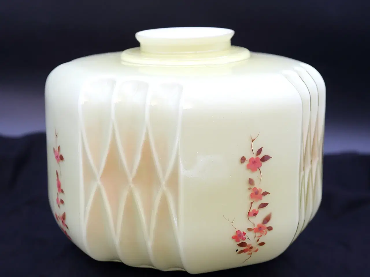 Billede 7 - Stor Art Deco glaspendel med blomster, ca. 1930–40