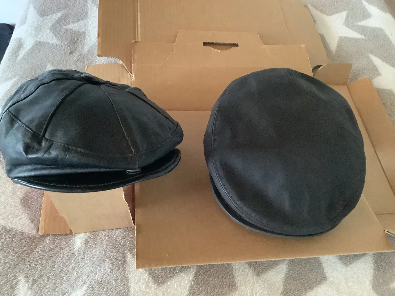Billede 3 - Læder herre kasketter