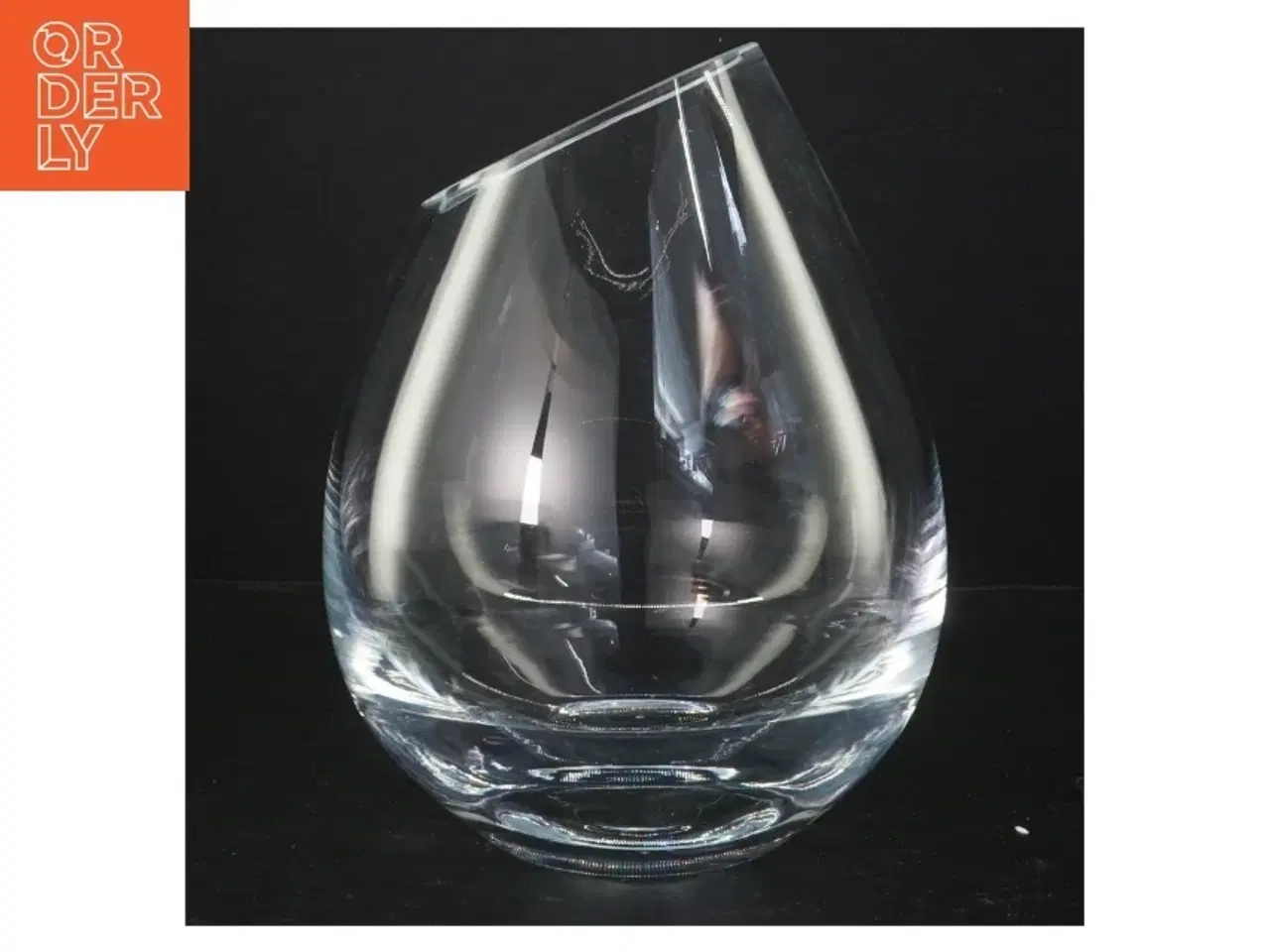 Billede 1 - Glasvase, skrå kant (str. 26 cm)