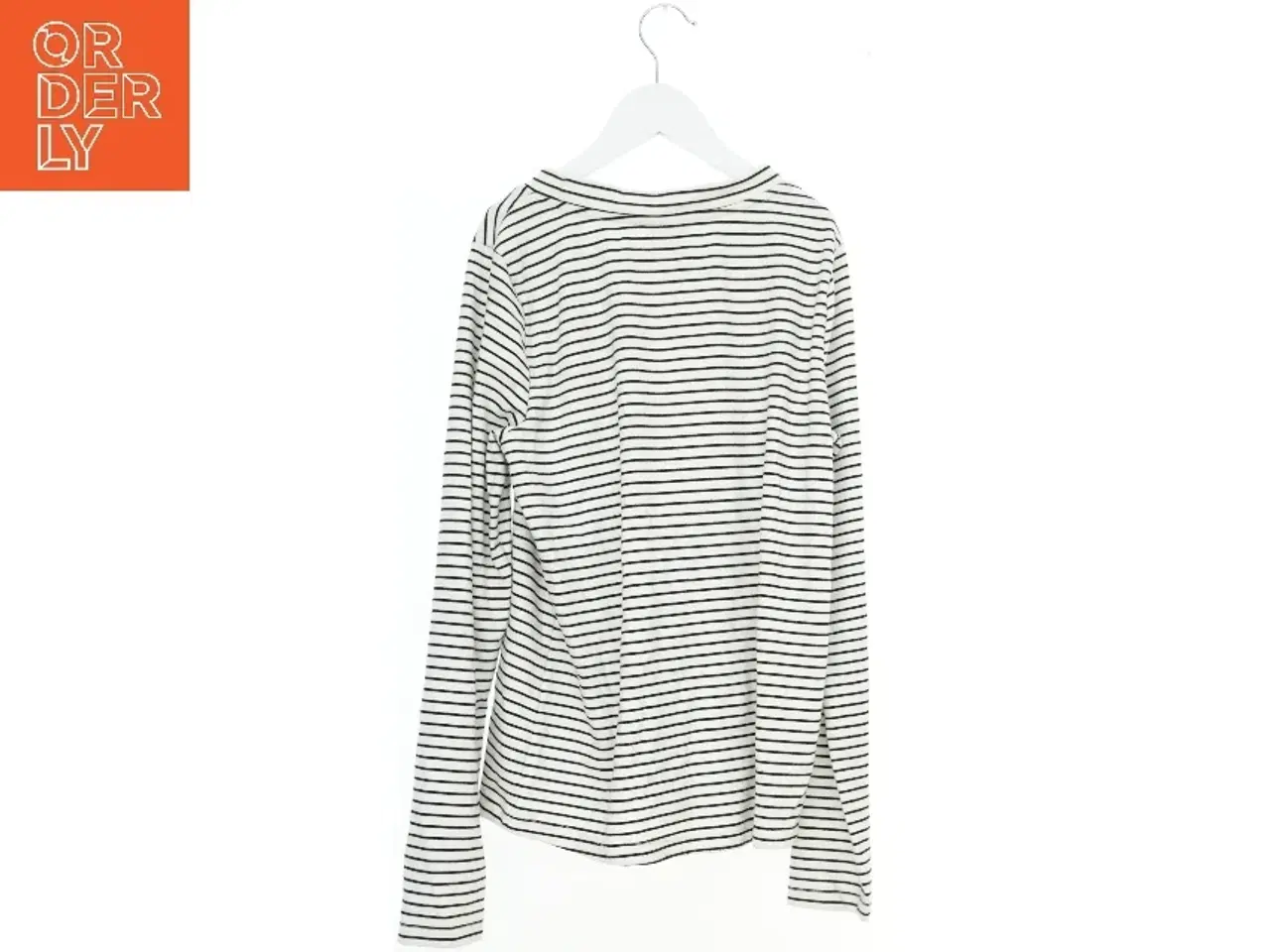 Billede 2 - Langærmet stribet bluse med læbe-detalje fra Vero moda (str. S)