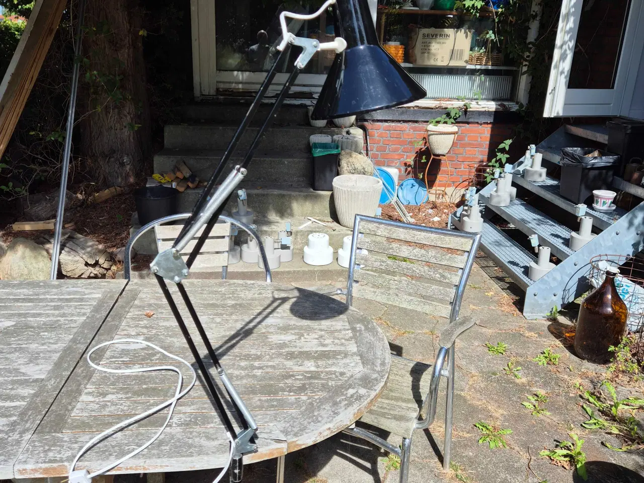 Billede 11 - Skinnende sort arkitektlampe 