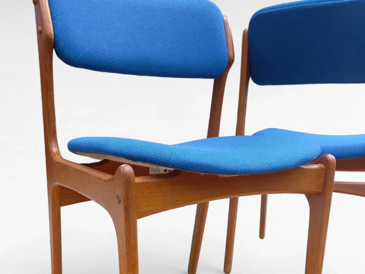 Billede 2 - Sæt af 2 Erik Buck Model 49 Spisestuestole i Teak 