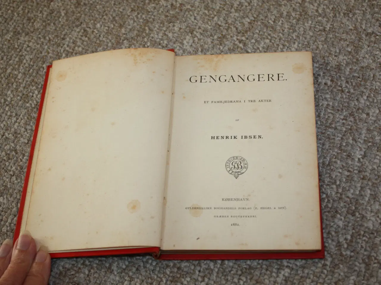 Billede 3 - Henrik Ibsen Gengangere skuespil førsteudgave