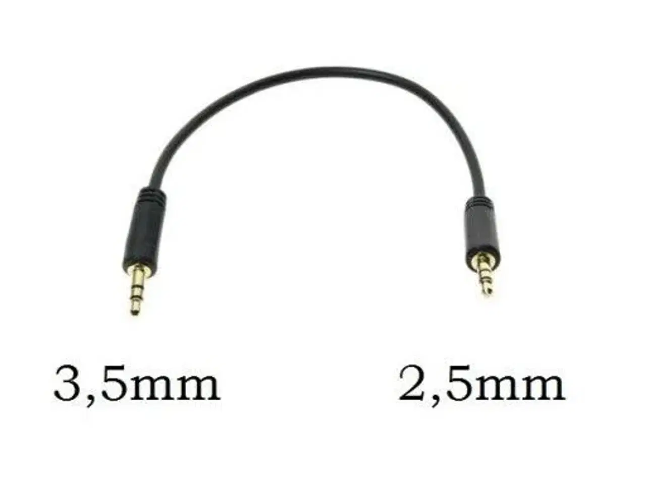 Billede 2 - Aux-kabel 2,5 til 3,5 lydkabel 3,5 mm til 2,5 mm A