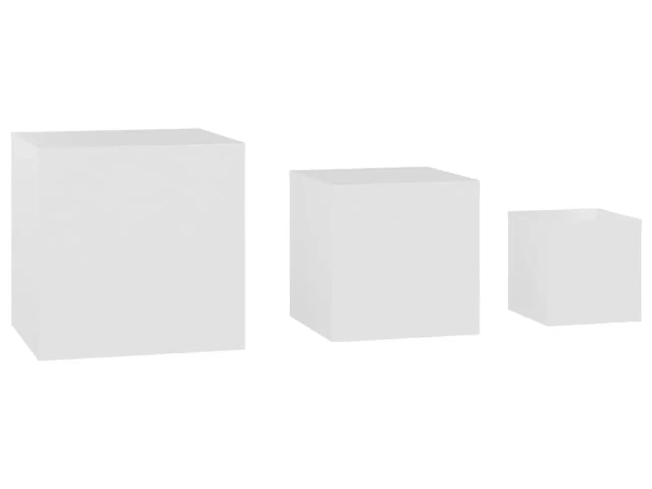 Billede 6 - Sideborde 3 dele spånplade hvid