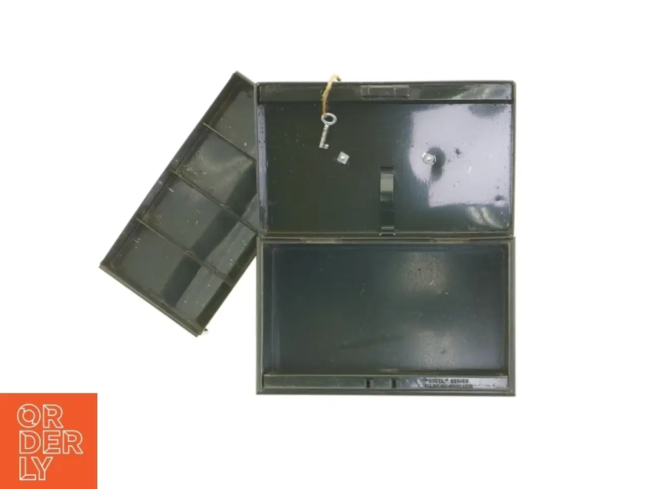 Billede 5 - Sort opbevaringskasse i metal (str. 24 x 14 x 9 cm)