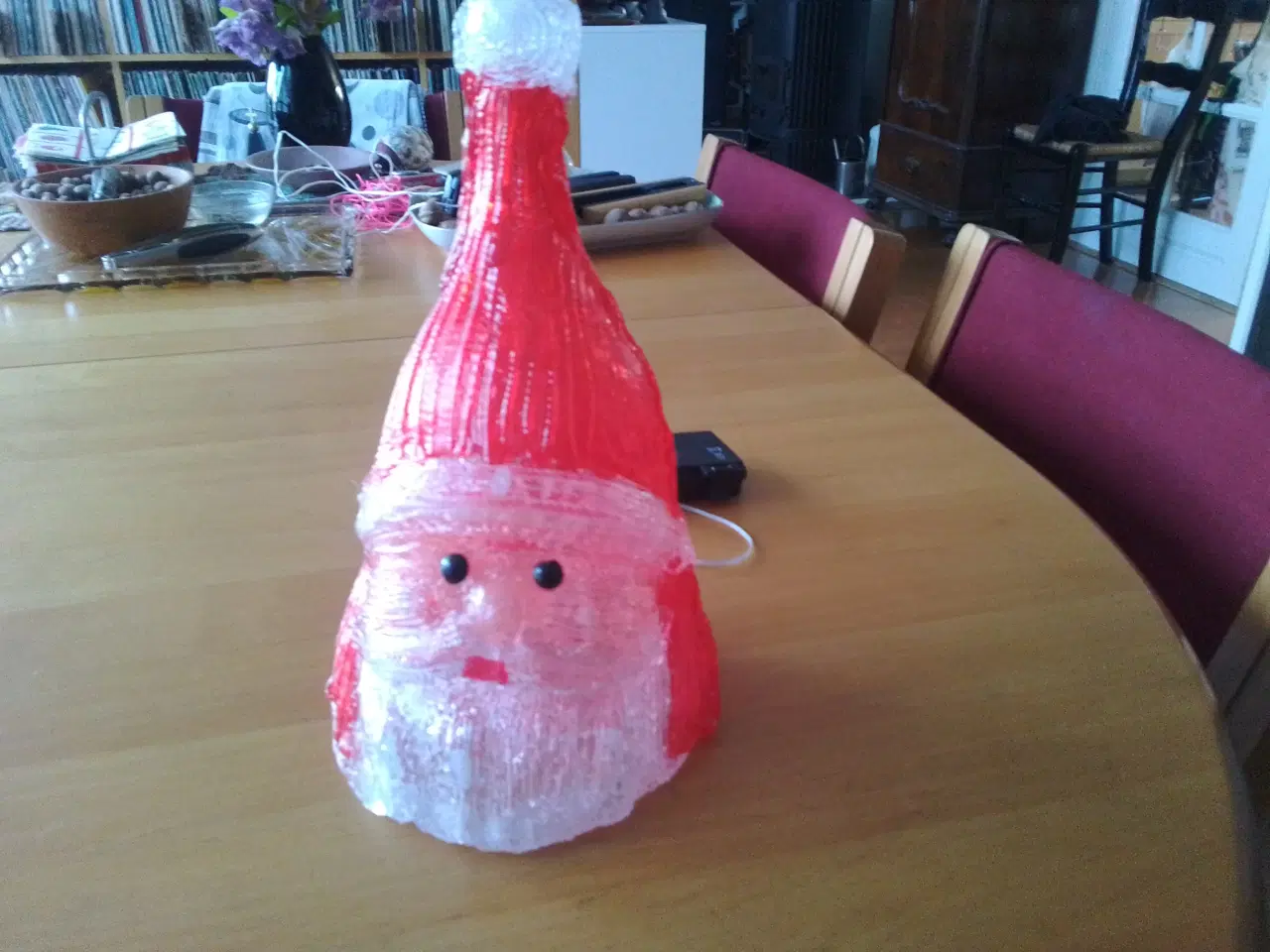 Billede 1 - Julemandshoved med lys