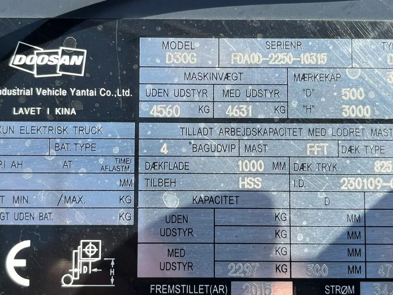 Billede 9 - Doosan D30 G med kabine og KUN 57 TIMER FRA NY, MED TIME GARENTI