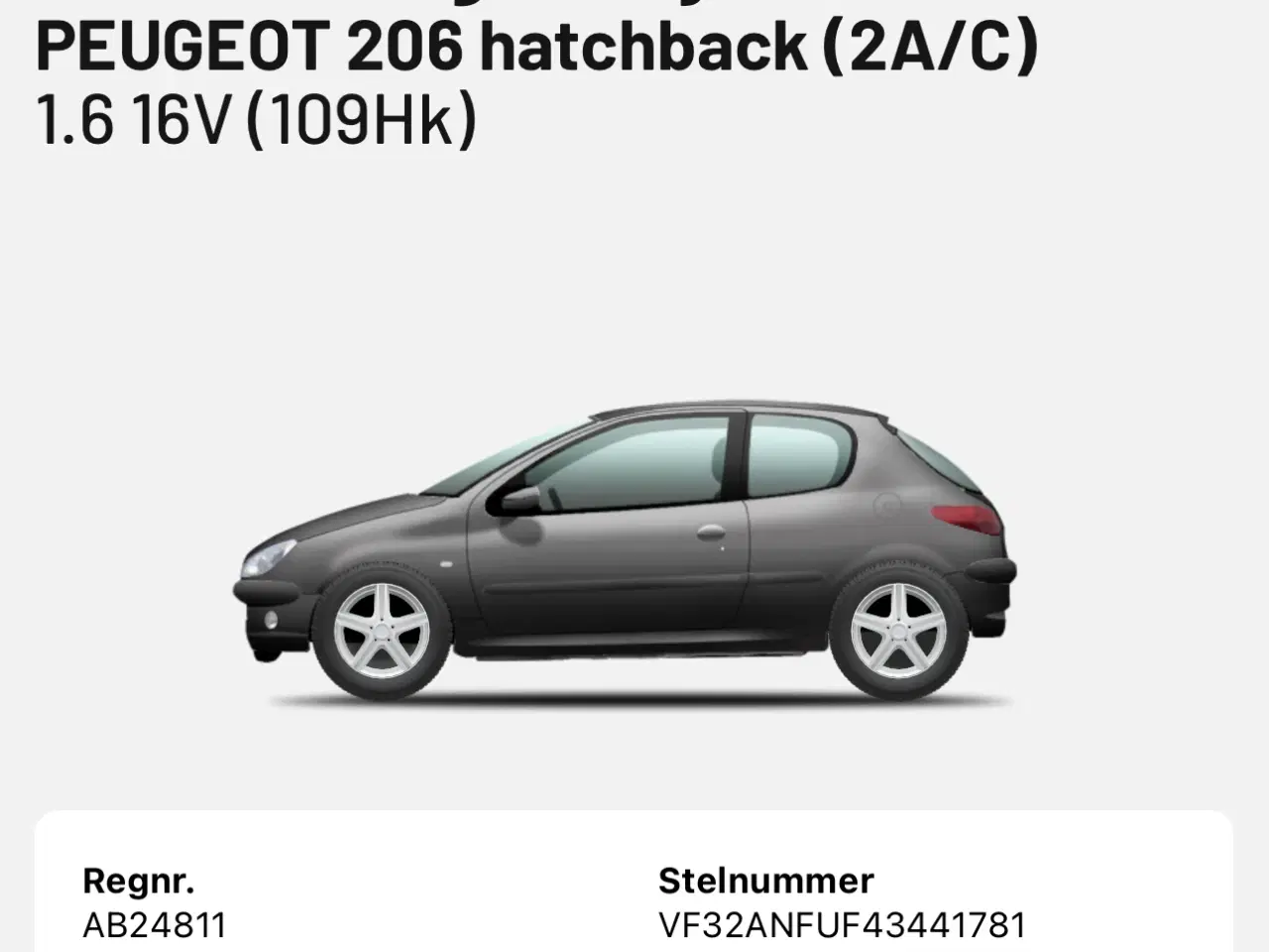 Billede 3 - Peugeot 206 1,6 benzin 110 hk.