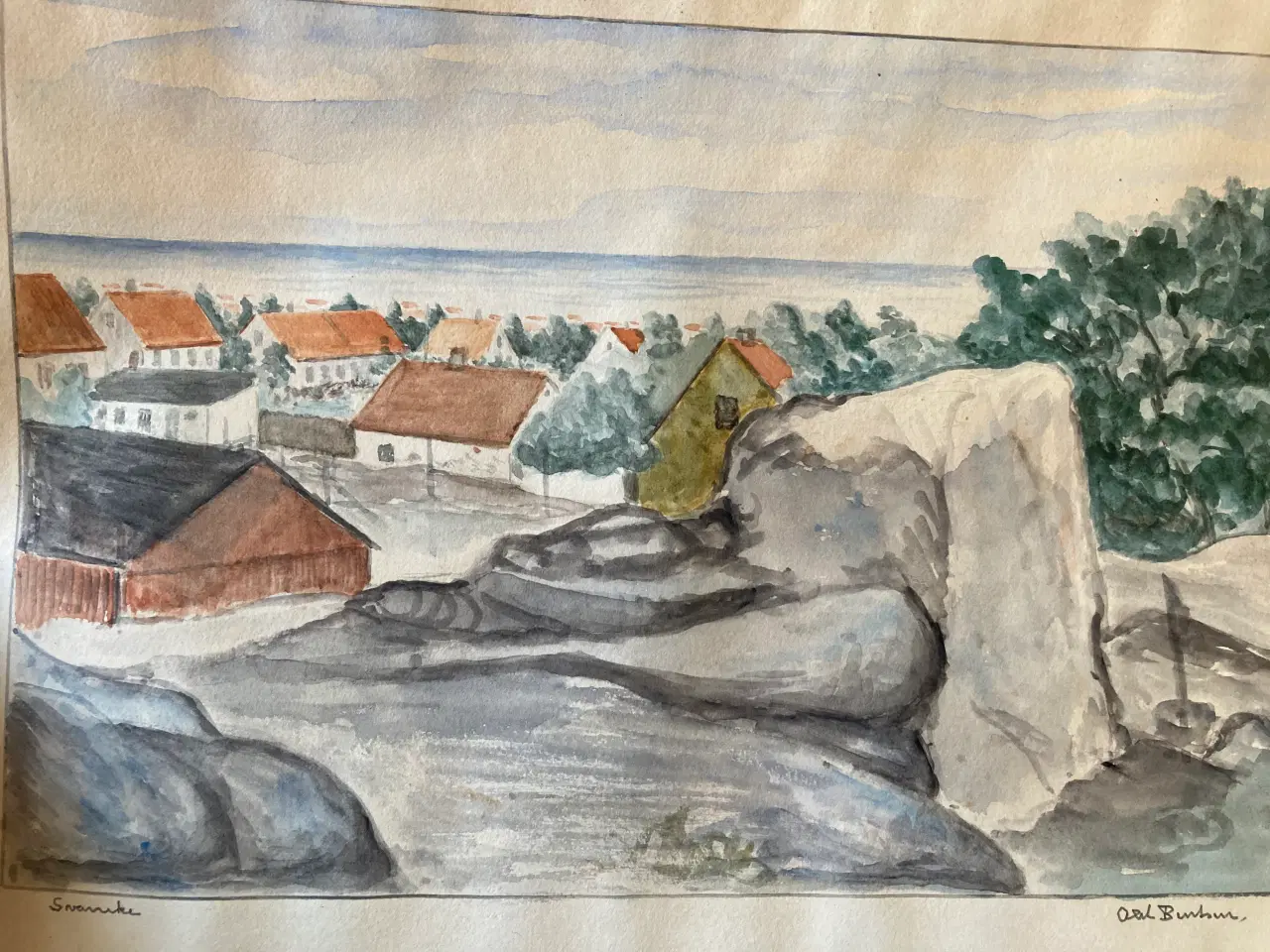 Billede 2 - Akvarel Axel bentzen