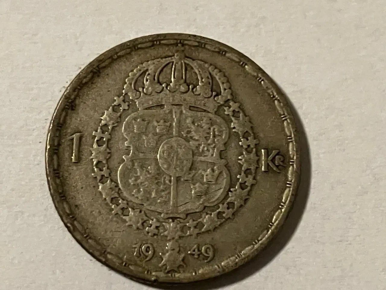 Billede 1 - 1 Krona 1949 Sweden - Silver