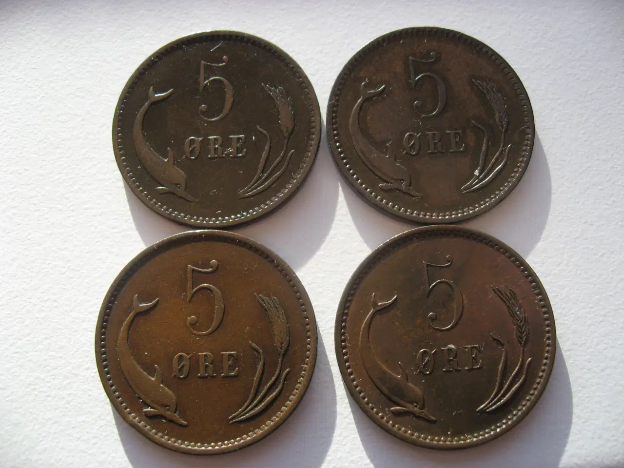 Billede 2 - Flotte delfin 5 ører 1884,94,99,1906