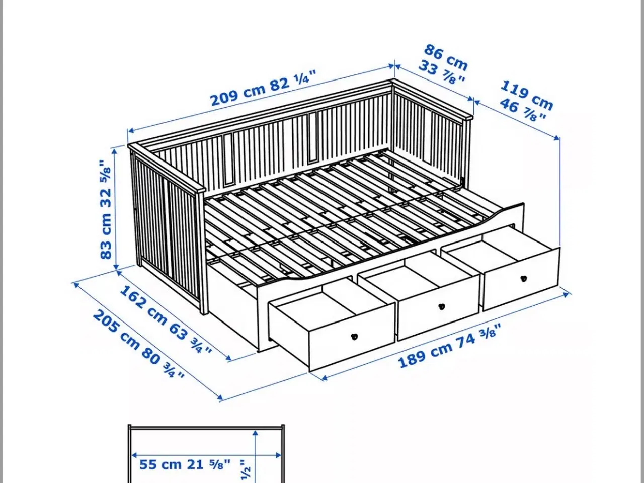 Billede 4 - Sovesofa /seng HEMNES fra IKEA