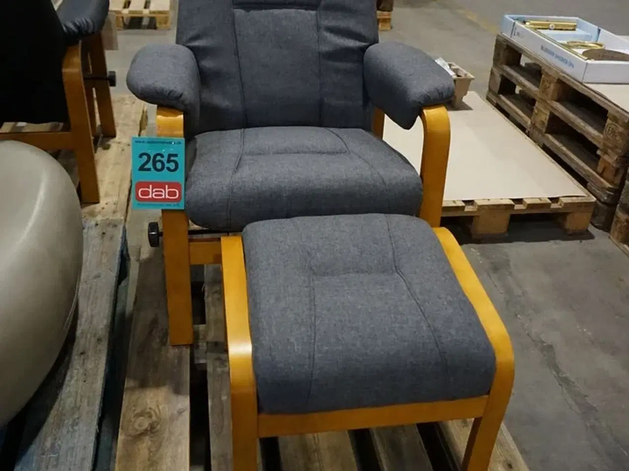 Billede 5 - Otium lænestol inkl. fodskammel - grå