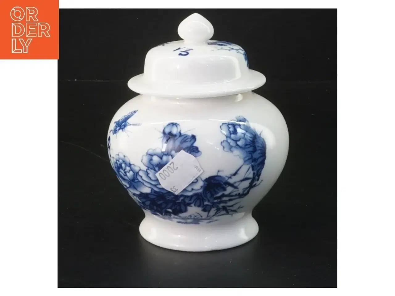 Billede 1 - Porcelænskrukke med låg (str. 14 cm)