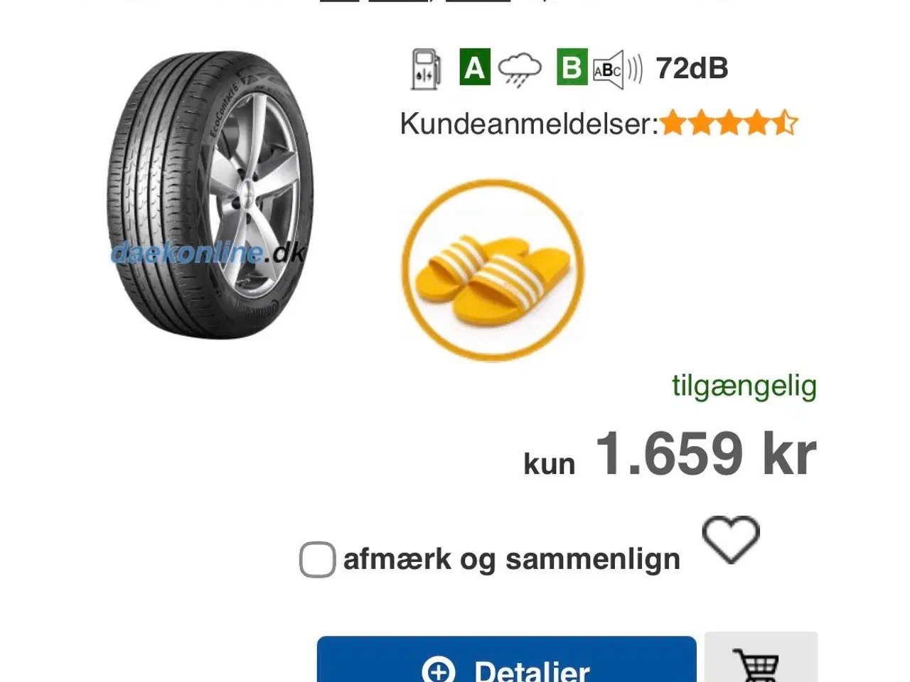 Billede 5 - OZ fælge med Continental sommerdæk