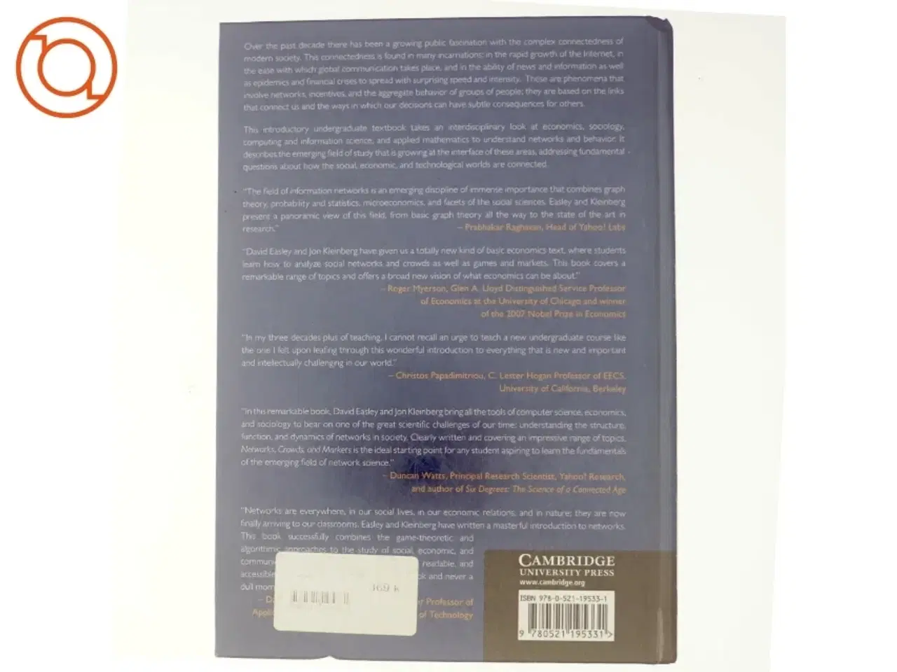 Billede 3 - Networks, crowds, and markets : reasoning about a highly connected world by D. Easley and J. Kleinberg (Bog)
