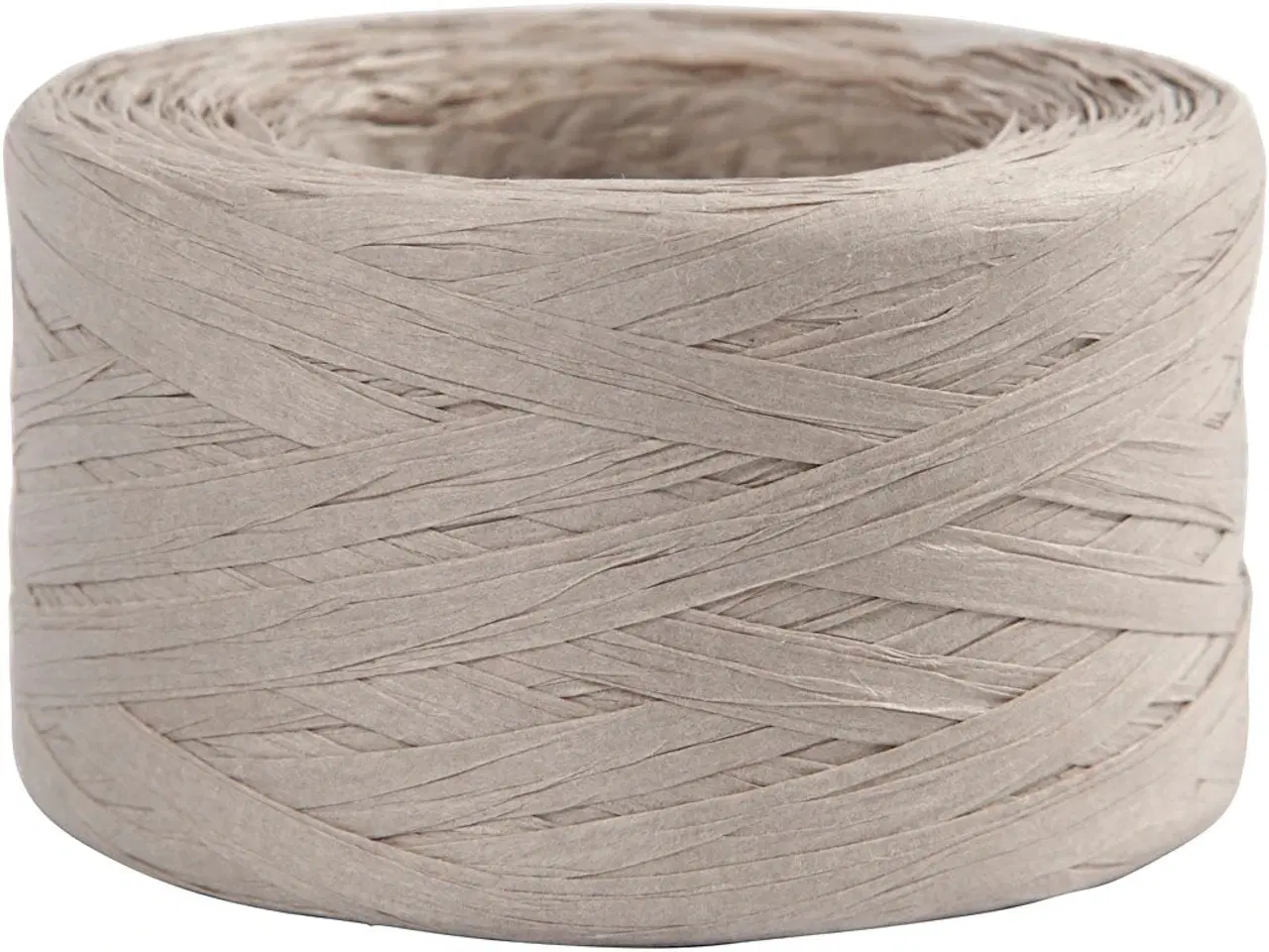 Billede 1 - Raffia Papirgarn Lys Grå 100m - 7-8 mm Øko Venligt