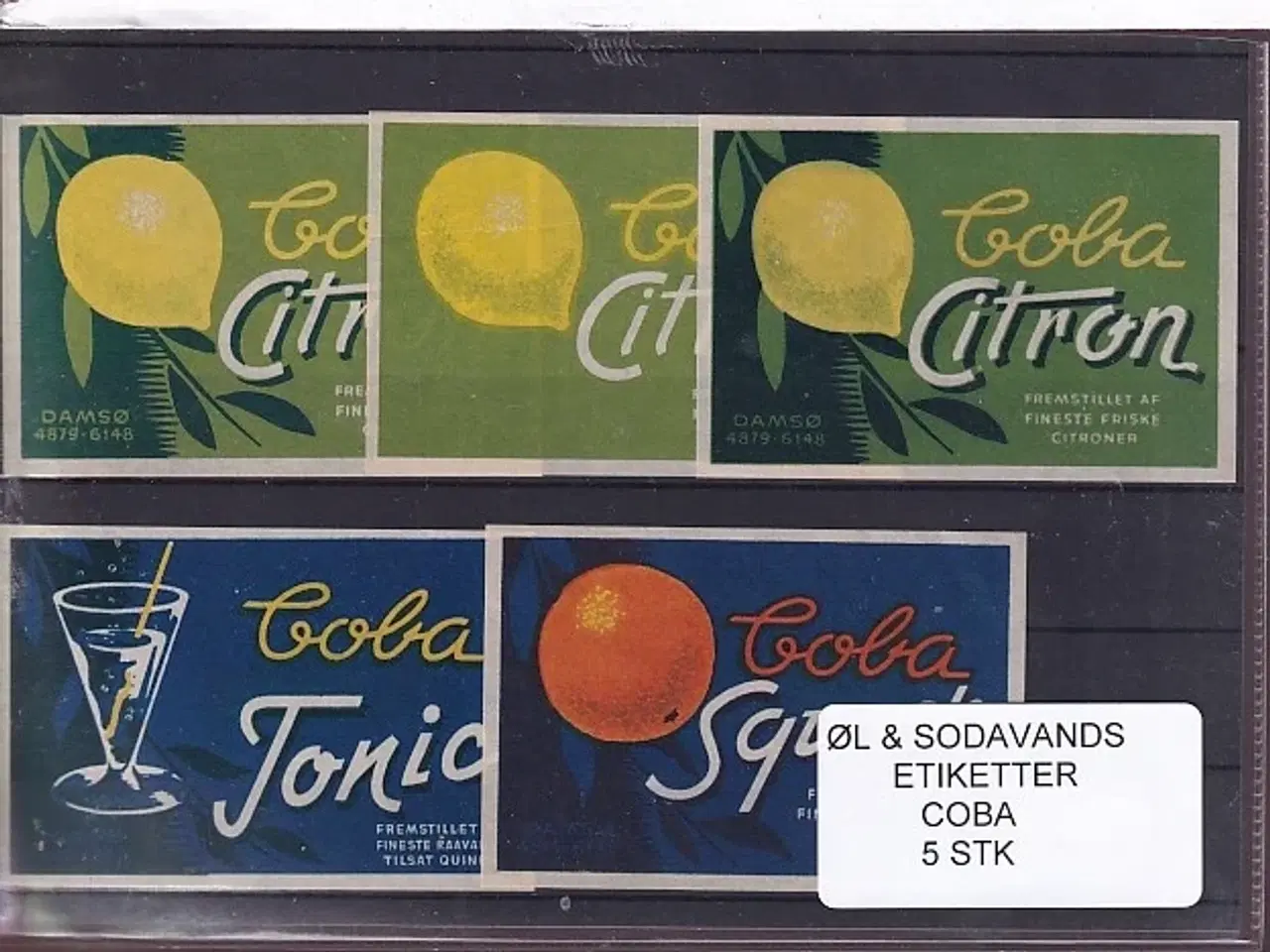 Billede 1 - Øl og Sodavands Etiketter - Coba - 5 Stk.