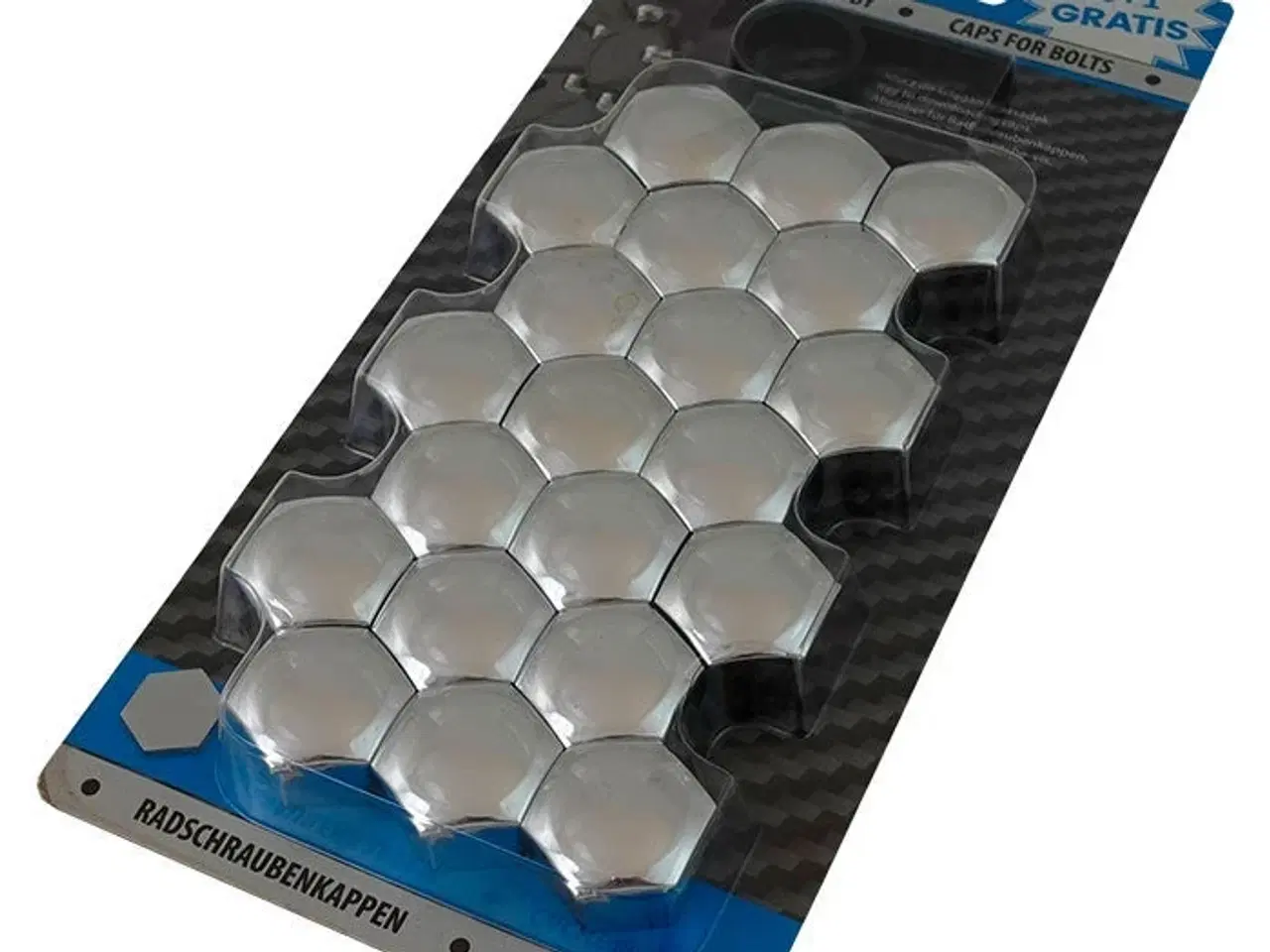 Billede 1 - Møtrikskjuler 21 stk. 17 mm crom m. afmont værktøj