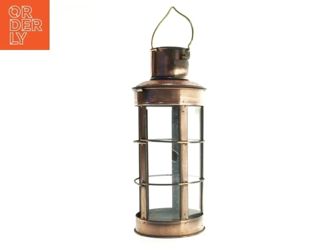 Billede 4 - Kobber lanterne Sparebøsse (str. 28,5 x 11,5 cm)
