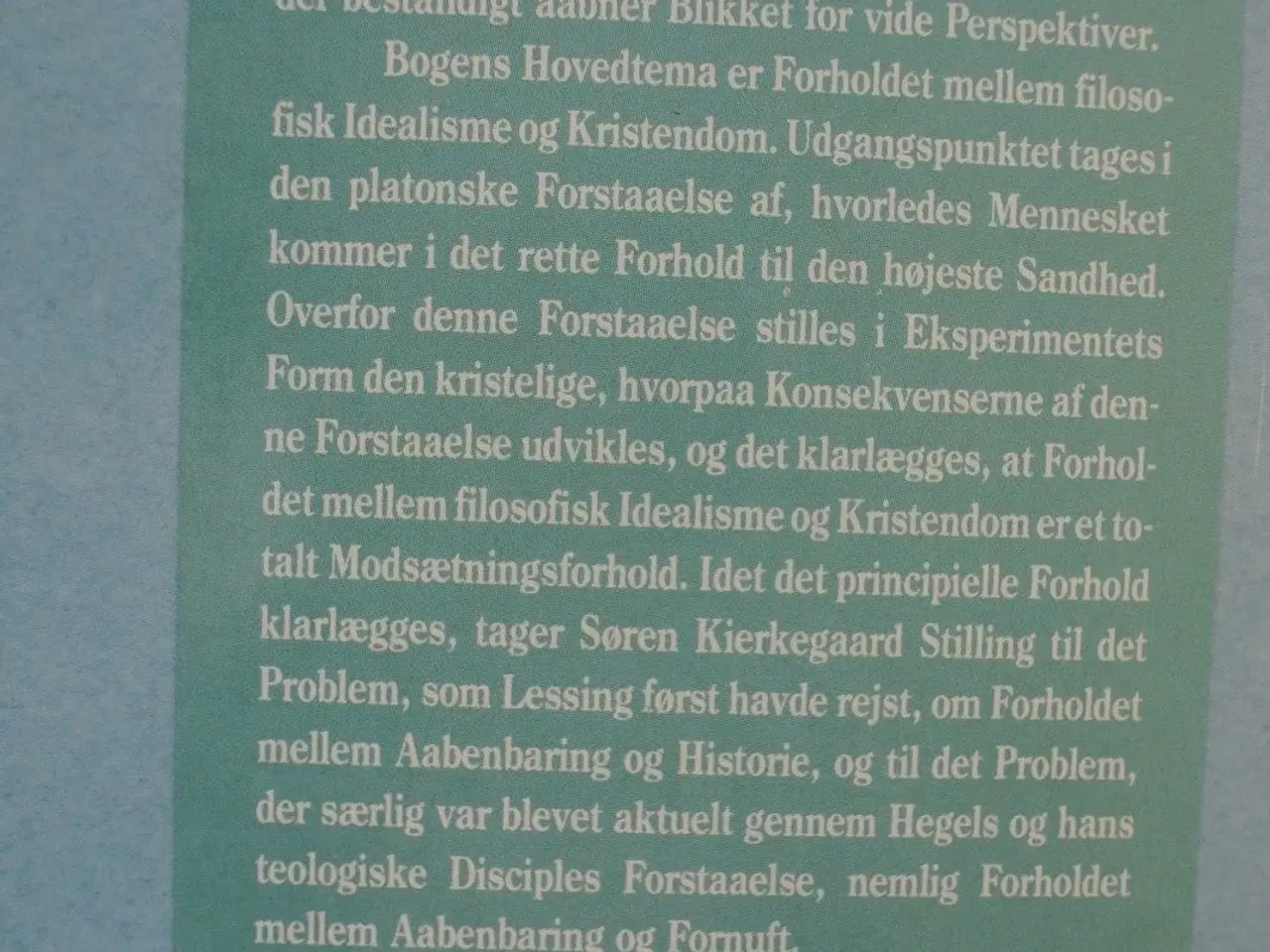 Billede 3 - philosophiske smuler, af søren kierkegaard. , emne