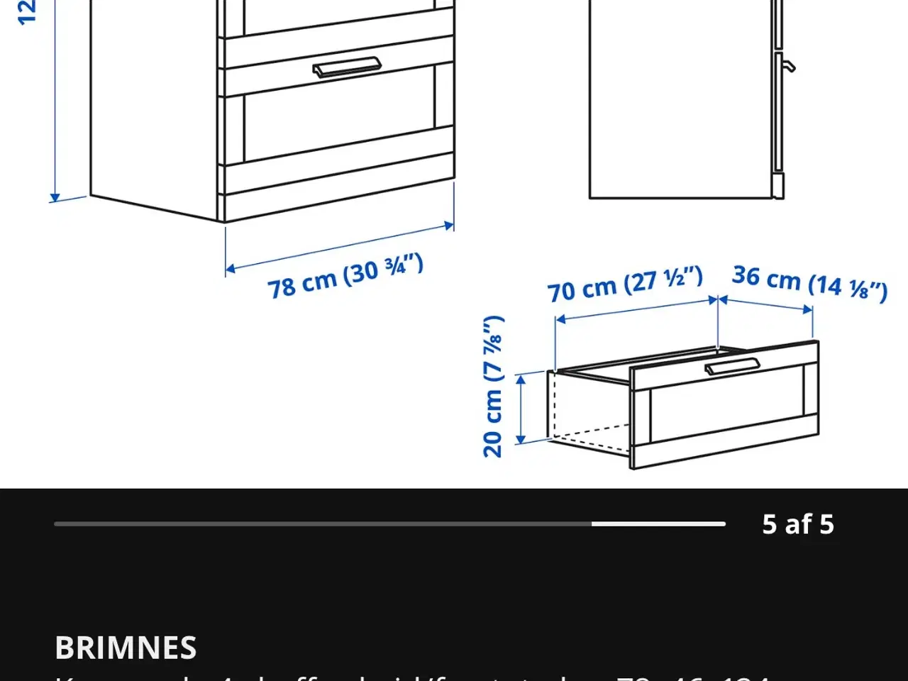 Billede 4 - Brimnes kommode fra IKEA