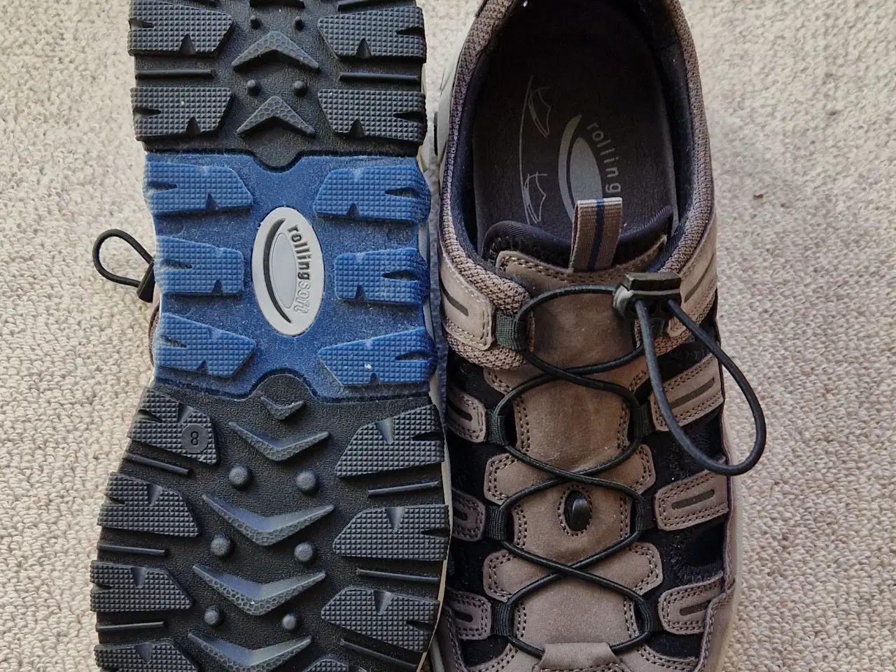 Billede 6 - Nye Rollingsoft herre - Grå sneakers med elastik