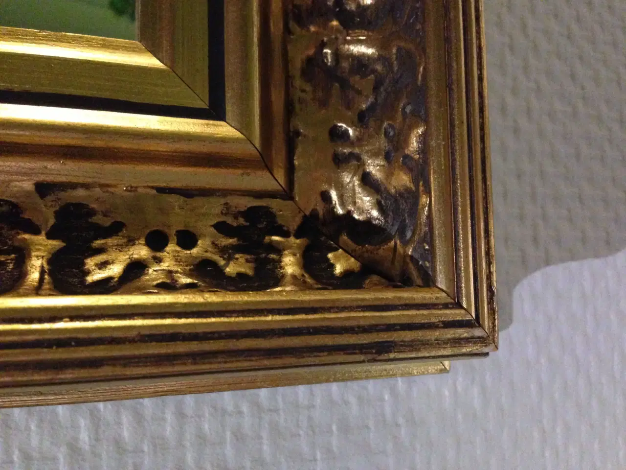 Billede 2 - Spejl i antik guldramme