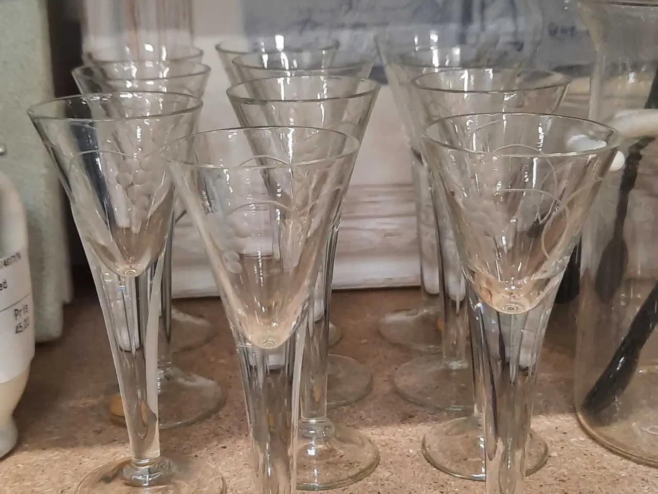 Billede 1 - Vintage glas med drue