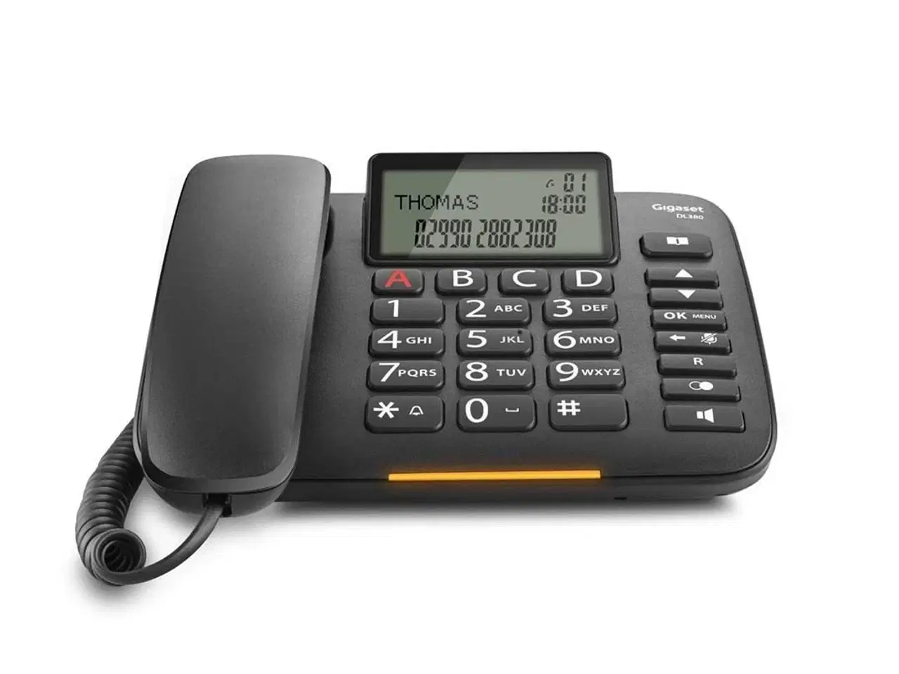 Billede 3 - Fastnettelefon Gigaset DL380 med nummervisning – sort