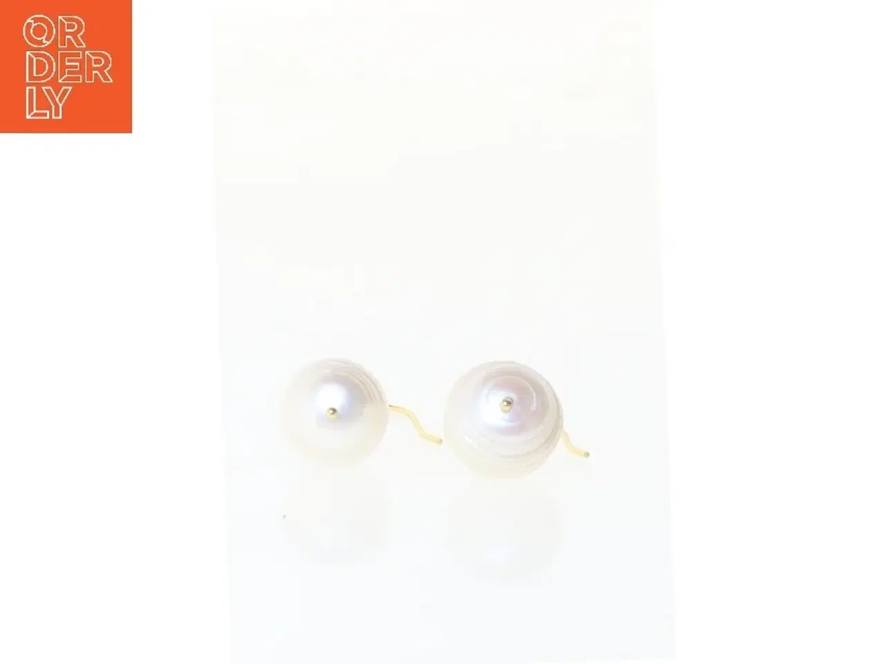 Billede 3 - Perleøreringe med krog (str. 3 cm)