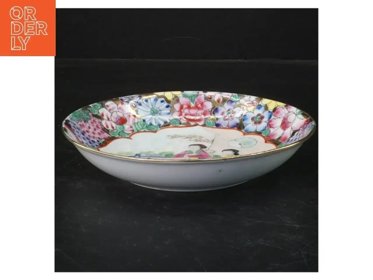 Billede 7 - Macau, Rooster-serien Håndmalet Dekorative skåle med blomstermotiv (str. Ø 14,5 cm og ø. 18,5 cm)