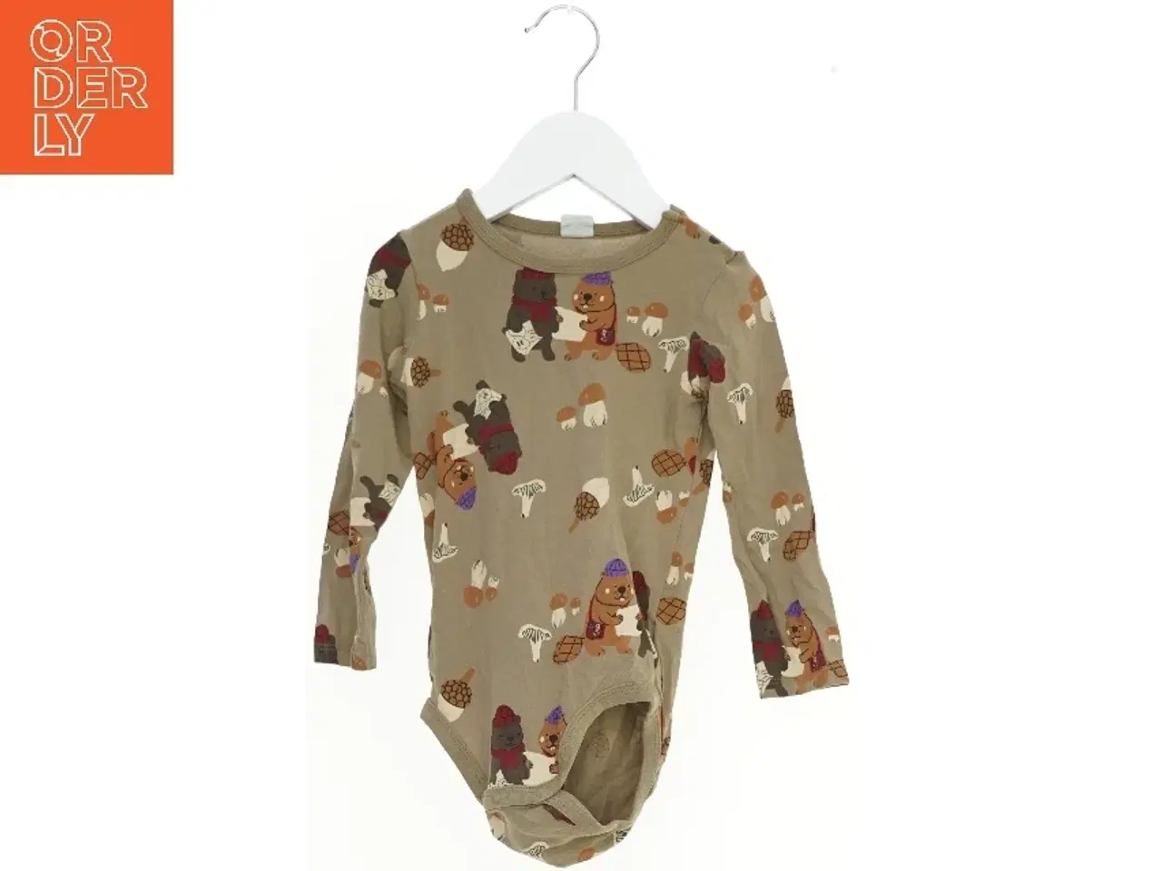 Billede 1 - Langærmet bodystocking med print fra H&M (str. 92)