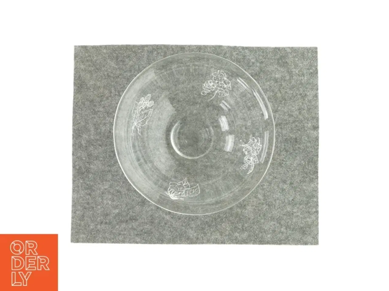 Billede 2 - Glasskål med motiv fra Kolonihaveforbundet (str. H Ø 13x26)