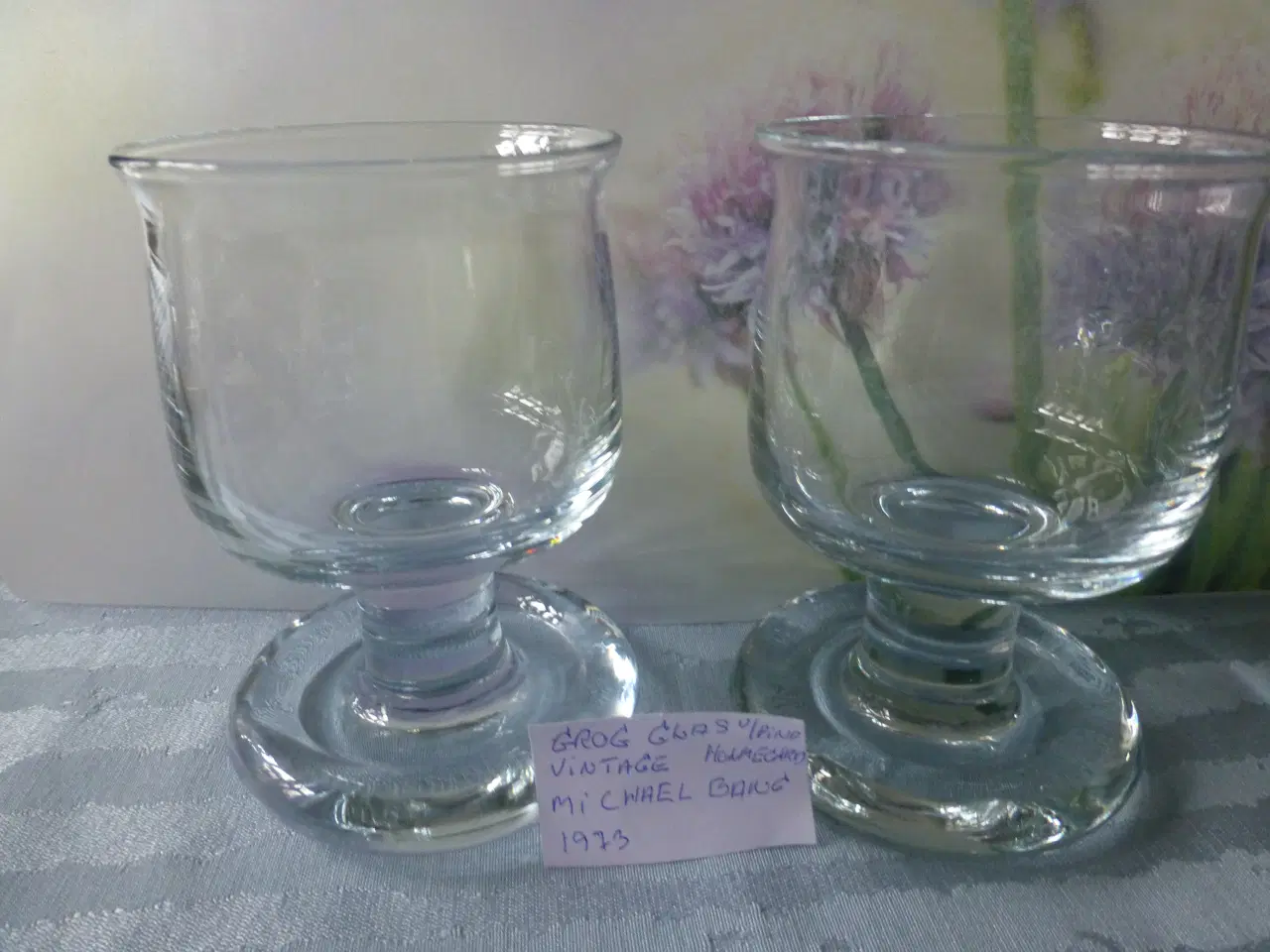 Billede 1 - 2 Grog Holmegård glas Michael Bang 1973 Vintage