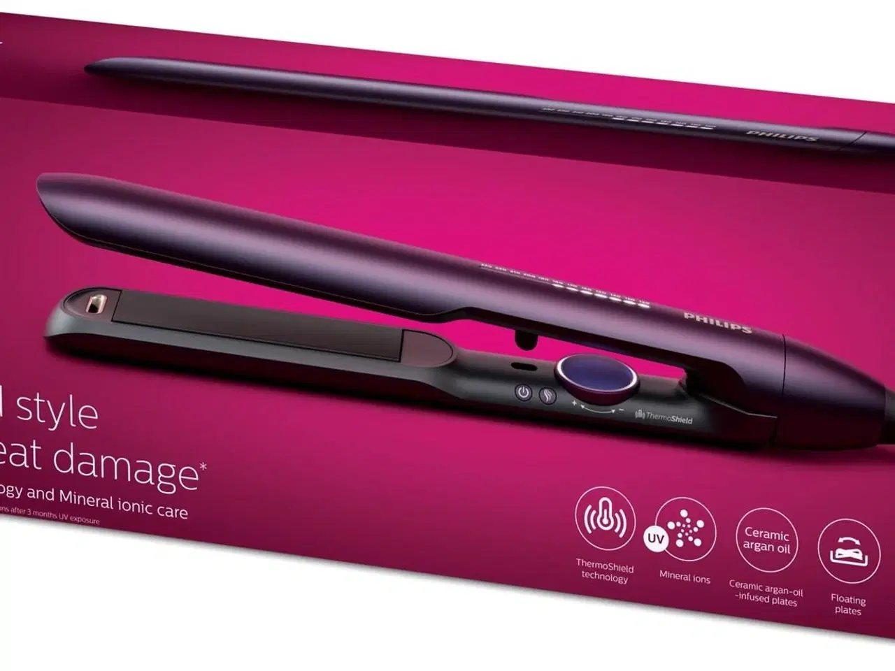 Billede 2 - Glattejern Philips 7000 Series BHS752/00 – Warm Purple, 2 m ledning