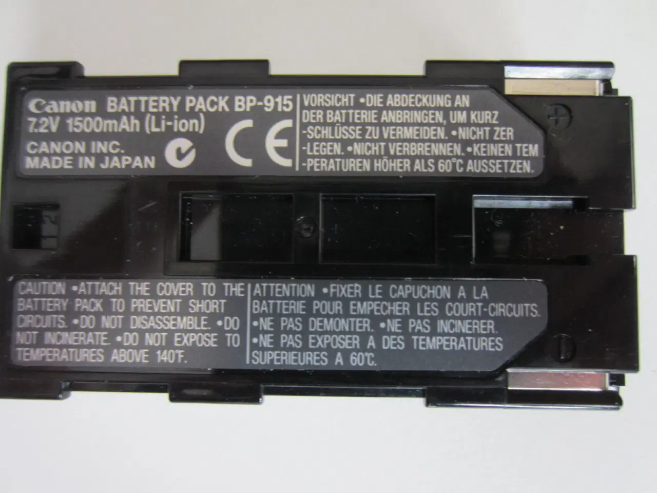 Billede 3 - Originalt Canon BP-915 Li-Ion batteri 7,2V 1500mAh