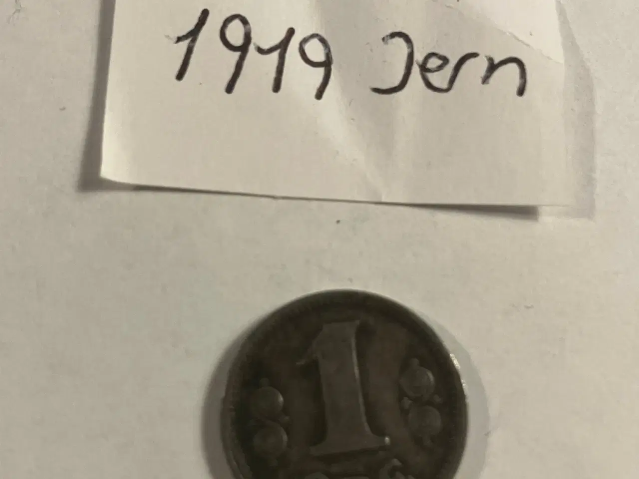 Billede 2 - 1 Øre 1919 Jern Danmark