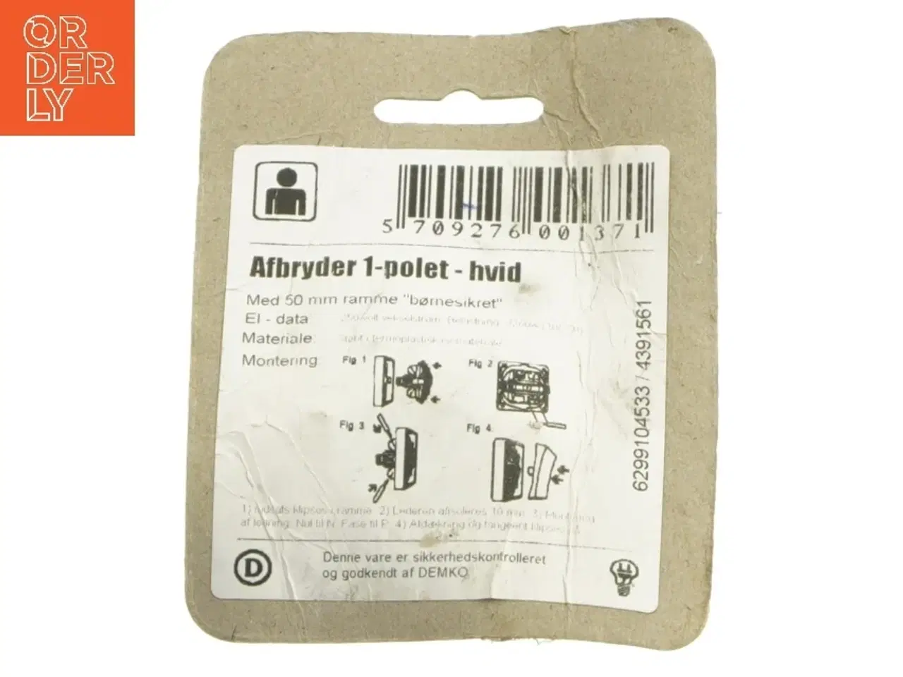 Billede 4 - Hvid 1-polet afbryder (str. 5x5 cm)