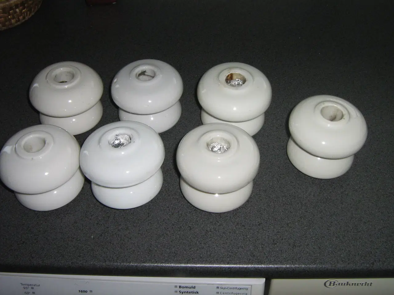Billede 1 - Porcelæns Isolatorer som  lysestager
