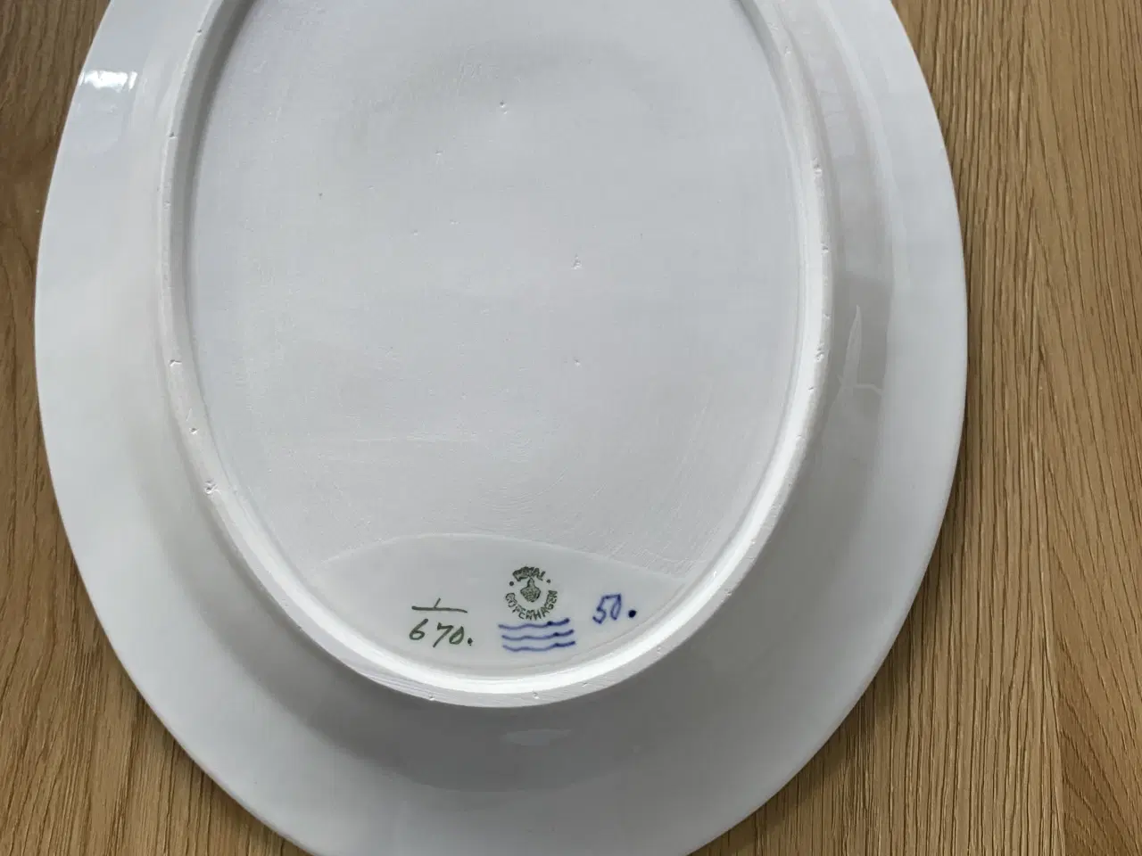 Billede 2 - Musselmalet Halvblonde fad Nr. 670 💙