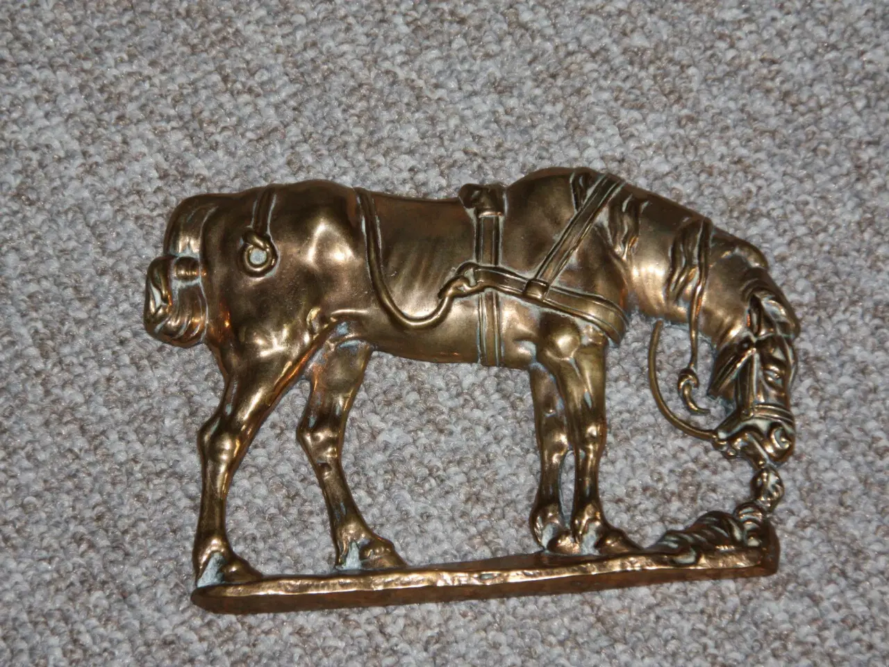 Billede 2 - Metal relief / figur af en hest 17,5 cm x 12 cm