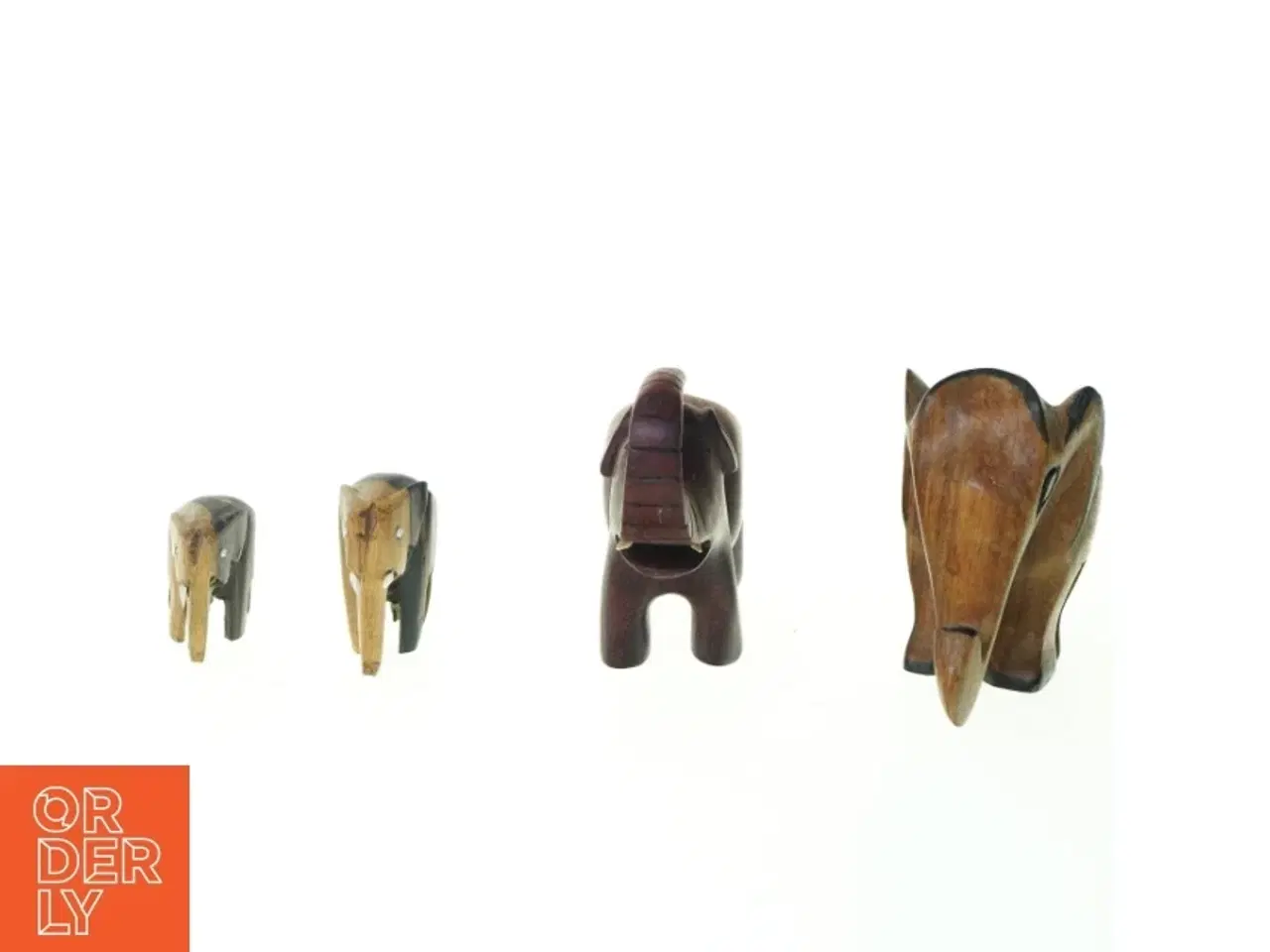 Billede 3 - Træelefanter (str. 12 x 9 cm 6 cm)
