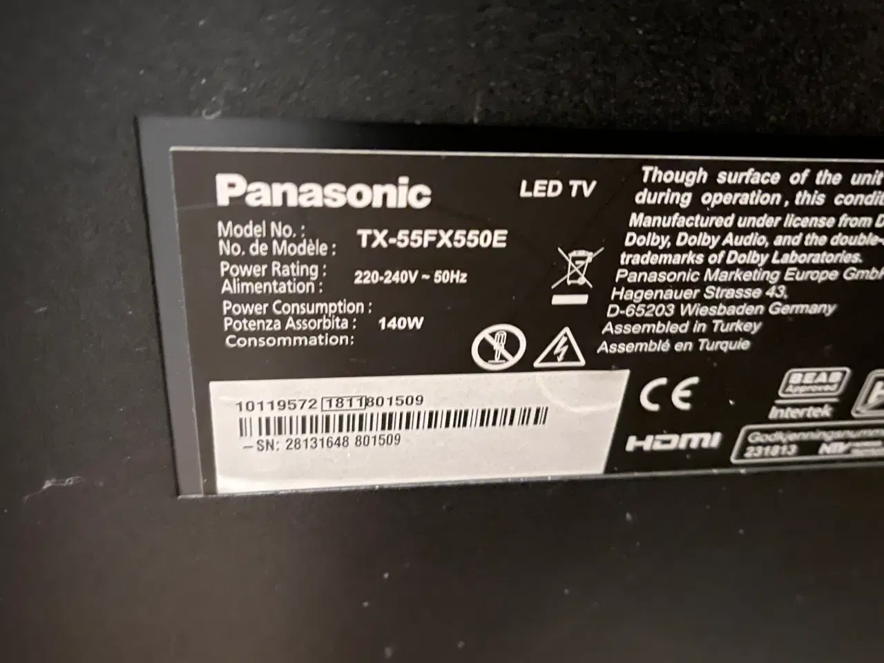 Billede 2 - Panasonic 55 led tv