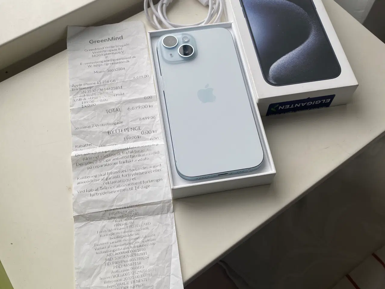 Billede 1 - iPhone 15 256GB Blue