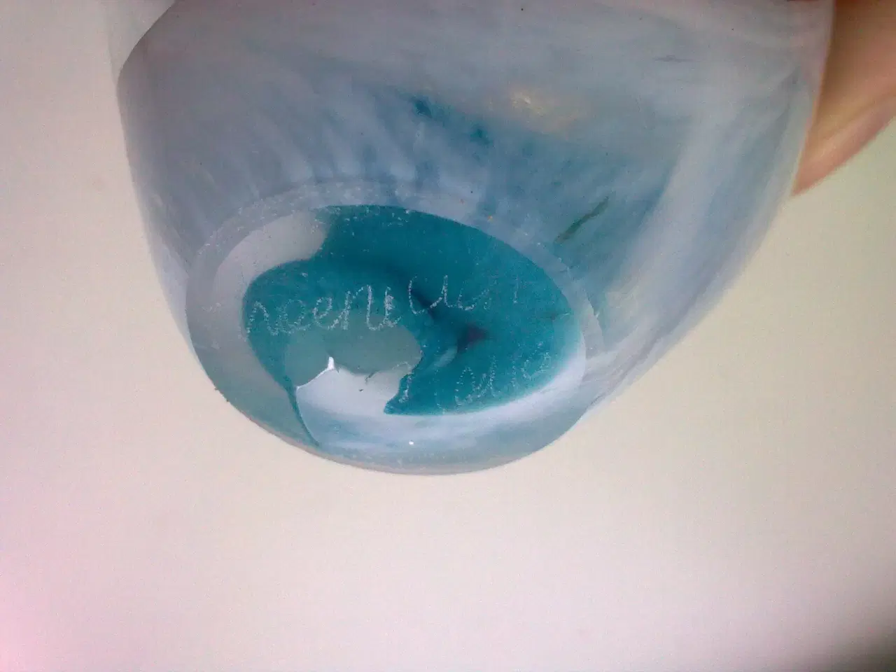 Billede 14 - Bornholm håndlavet glasvase Snogebæk glaspusteri