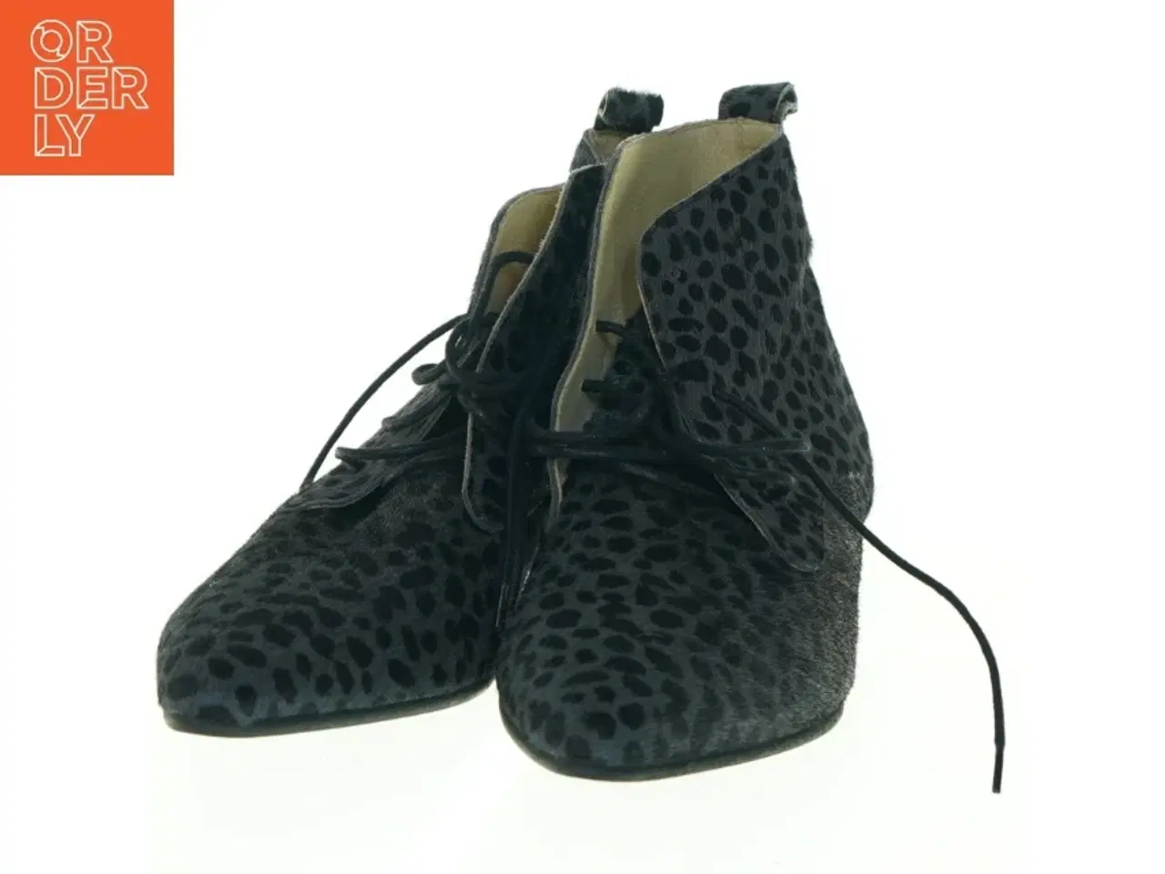 Billede 5 - Sorte ankelstøvler med leopardmønster fra Ivylee (str. 38)