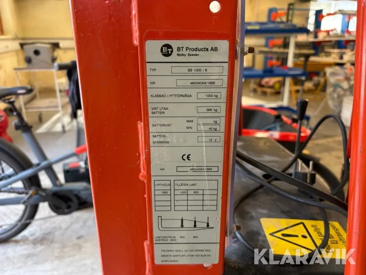 Billede 2 - Stabler BT SB 1000 6 elektrisk palleløfter