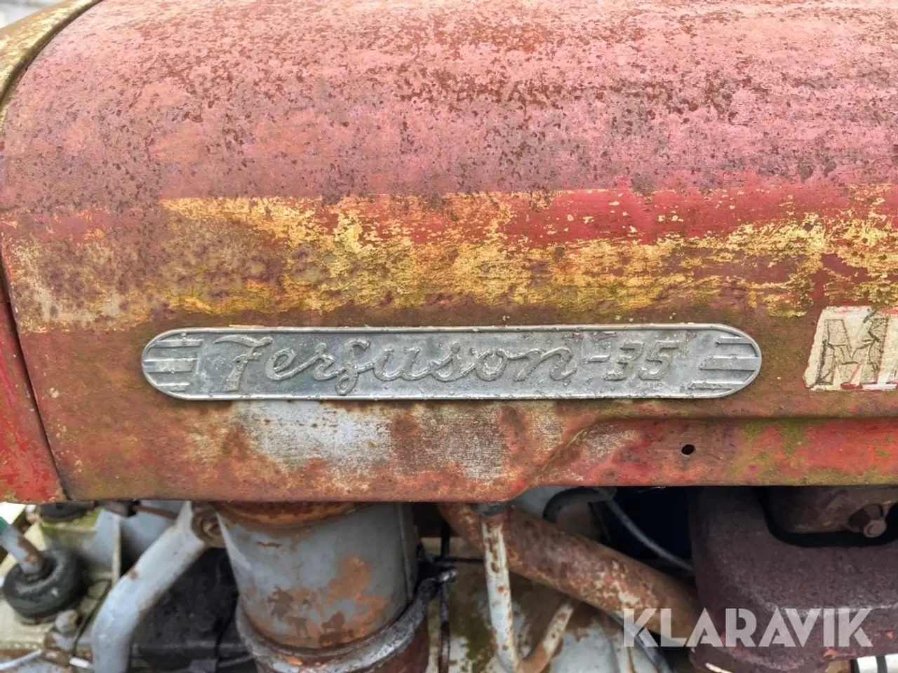 Billede 7 - Veteran Traktor Massey Ferguson 35 Guldfugl med aflæsservogn og plov